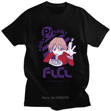 Fashion Men T Shirts FLCL Haruko Haruhana Short Sleeve Soft Cotton T-shirt O-neck Print Fooly Cooly Manga Anime Tee Top Harajuku 2024 - buy cheap