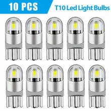 10x lâmpada led t10 194 168 w5w, bulbo de sílica branco brilhante, licença, 6000k t10 2024 - compre barato