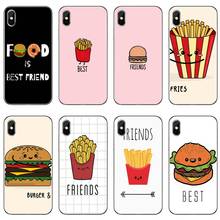 Мягкий силиконовый чехол для телефона BFF Best Friends, фри, гамбургер для iPhone 11 Pro, XS, Max, XR, X, 8, 7, 6, 6S Plus, 5 цветов, Φ 4, iPod Touch 5, 6 2024 - купить недорого