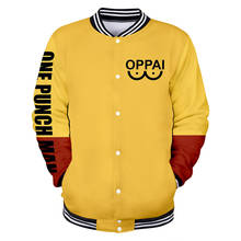 Chaqueta de béisbol de Anime One Punch para hombre, chaqueta Bomber Saitama Oppai, disfraz de Cosplay, ropa de calle, uniforme de béisbol Hip Hop, prendas de vestir 2024 - compra barato