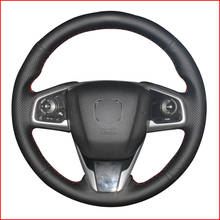 Mewant Genuine Leather Car Steering Wheel Cover for Honda Civic Civic 10 2016-2019 CRV CR-V 2017-2019 Clarity 2016 2017 2018 2024 - buy cheap