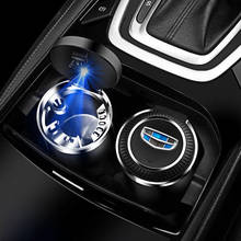 NEW Car Ashtray With Led Lights With Logo Creative Personality For Geely gc6 2016 2017 geely emgrand ec7 ec8 ec718 gt gc9 car 2024 - buy cheap