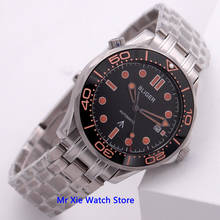 Bliger 41mm Black Dial Automatic Mechanical Mens Watch Sapphire Crystal Luminous Waterproof Calendar Male Wristwatch 2024 - buy cheap