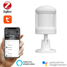 Sensor inteligente do corpo de tuya zigbee com detecção de movimento do suporte do pé com tuya zigbee hub movimento do corpo humano detectar sensor pir inteligente 2024 - compre barato