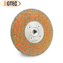 Bgtec 4.5 "galvanizado diamante corte & disco de moagem 5/8-11 flange único lado revestido 115mm lâminas de diamante granito mármore 2024 - compre barato