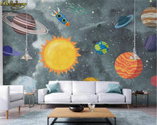 Beibehand-papel de parede 3d personalizado, pintado à mão, universo espaço, sala de estar infantil, decoração para casa 2024 - compre barato