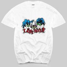 Хлопковая футболка, мужские летние футболки, страшная белая футболка с клоуном LIMP BIZKIT, модная брендовая футболка, мужские топы 2024 - купить недорого