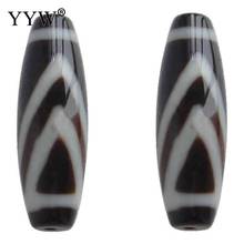 1pc Natural Tibetan Agata Dzi Beads Oval One-Eyed & Two Tone Grade AAA Natural Stone Charm Ji Bead for Jewelry Making Bracelet 2024 - buy cheap