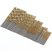 50Pcs Titanium Coated HSS High Speed Steel Drill Bit Set Metal Hole Grooving Drill Saw Carpenter Woodworking Tools brocas 2024 - buy cheap