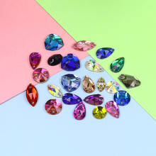 Diamantes de imitación redondos para coser, piedras de cristal con parte trasera plana, varios colores, para ropa 2024 - compra barato