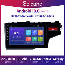 Seicane-Radio con GPS para coche, reproductor con unidad, Android 10,1, 10,0 pulgadas, estéreo, 2 din, para HONDA JAZZ FIT, 2014, 2015 2024 - compra barato