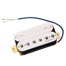 Профессиональный пикап Humbucker Alnico 5 для 6-струнных частей электрогитары (белый) 2024 - купить недорого