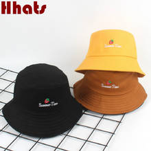 Strawberry Bucket Hat Cap Fashion Cotton Women Hat Two Side Wear Embroidery Fruit Fishing Sun Hat Hiking Beach Panama Bob 2024 - buy cheap