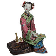 WU CHEN-escultura china antigua de porcelana para mujer, figuritas femeninas hermosas, estatua coleccionable Vintage, decoración del hogar R2392 2024 - compra barato