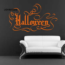 Joyreside halloween decoração da casa decalques de parede halloween palavras dorr adesivos feliz dia das bruxas frente dorr casa decoração decalque wm130 2024 - compre barato