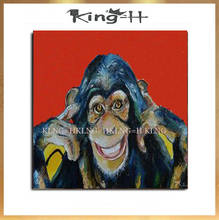 Artist Hand-painted High Quality Modern Art Animal Monkey Oil Painting on Canvas Beautiful Fine Art Gorilla Monkey Oil Painting 2024 - buy cheap