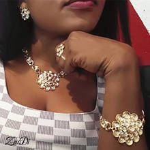 ZuoDi-Conjunto de joyería africana de Dubái para mujer, juego de joyería nupcial nigeriana, chapado en oro/plata, venta al por mayor, juego de joyería de diseño 2024 - compra barato
