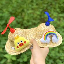 Sombrero de paja con forma de libélula para mascotas, sombrero de bambú para decoración de gatos y perros pequeños, suministros para mascotas #6 2024 - compra barato