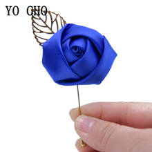 YO CHO Wedding Corsage and Boutonniere Flowers Silk Rose Men Boutonniere Mariage Red Boutonnieres Golden Decor Wedding Corsage 2024 - buy cheap