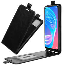 Capa flip de couro para oppo a73 5g, capa tipo carteira vertical de alta qualidade para oppo a72 5g 2024 - compre barato