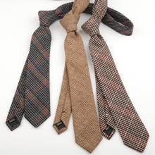 New Skinny Ties For Men Wool Slim Tie 6cm Winter Ties For Men Wedding Necktie Plaid Corbatas Party Gravatas Accessories Neck Tie 2024 - buy cheap