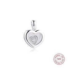 Se adapta a Pandora Charms pulseras de corazón de plata de ley 925 flotante medallón granos encantos de las mujeres de plata encanto de fabricación de la joyería 2024 - compra barato