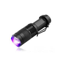Linterna LED UV de 365nm, lámpara ultravioleta fluorescente, luz negra de 395nm, MINI linterna LED con Zoom para Resina de curado UV, 9 luces LED 2024 - compra barato