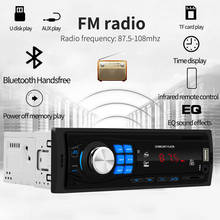 Bluetooth Car Radio Stereo Fm Handsfree Kit 3.5mm AUX DC12V TF Card Player Time Display 1 DIN Car Mp3 Speaker Adapter For LADA 2024 - buy cheap