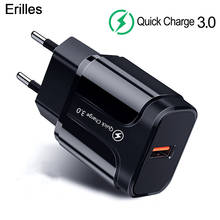3A Quick Charge 3.0 USB Charger For iPhone 11 Pro 8 EU Wall Mobile Phone Charger Adapter QC3.0 Fast Charging For Samsung Xiaomi 2024 - buy cheap