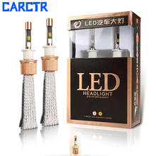 Carctr faróis de led para carro, 2 peças, lâmpadas h7, 4300k, 6000k, cores duplas, 45w, h1, h3, 880/881, h11, h8, h9, 9005, 9006, h4, iluminação para carro 2024 - compre barato