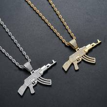 Hip Hop Bling bling Men Necklace Brass AAA+ CZ  Pendants Jewelry Gift  CN174 2024 - buy cheap