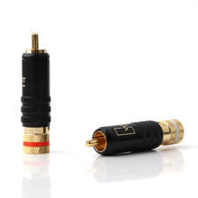 High Quality R1730 New Gold Plated Copper RCA Plug Durable RCA Connector Screws Soldering Locking Audio Video WBT Plug 2024 - buy cheap