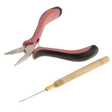 Hair Extension Remove Pliers + Pulling Hook Tool Kits for Silicone Micro Rings Beads Loops 2024 - buy cheap