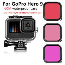 Funda impermeable de 60M para cámara de acción GoPro Hero 9, carcasa de buceo subacuático, filtro de lente para cámara GoPro Hero 9 Black 4K 2024 - compra barato