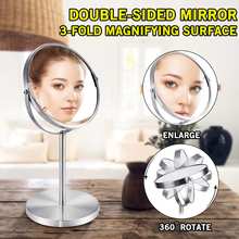 Double Sided Beauty Cosmetic Mirrors Stand Magnifying Makeup Mirror Desk Stand Portable Rotating Mirror Gifts for Women Girls 2024 - buy cheap