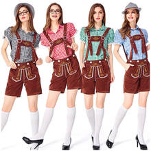 Adult Women Oktoberfest Lederhosen Costume German Beer Maid Wench Costume Oktoberfest Cosplay Party Uniforms 2024 - buy cheap