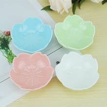 Japanese Sakura Ceramic Dishes Plate Cherry Blossom Bone China Plate Solid Glaze Snack Vinegar Sauce Plate Kitchen Dinnerware 2024 - buy cheap