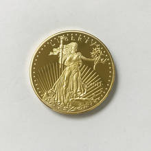 Estatua de águila chapada en oro Real, moneda no magnética, libertad, 2011, decoración coleccionable, conmemorativa, 32,6 Mm, 5 uds. 2024 - compra barato