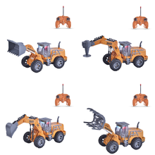 Carrinho de brinquedo com controle remoto, escavadeira modelo de veículo de construção para crianças com controle remoto sem fio 2024 - compre barato