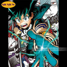 Pintura de diamante redondo 5d, decoración de pared para dormitorio, My Hero Academy Midoriya, Izuku, bordado de diamantes de imitación, DEKU hecho a mano 2024 - compra barato