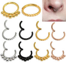 1 Piece Surgical Steel Septum Clicker Hoop Ring Nose Labret Ear Tragus Cartilage Daith Helix Earring Stud Body Piercing Jewelry 2024 - buy cheap