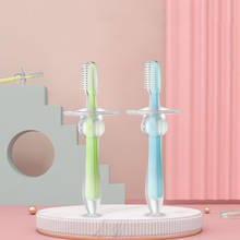 Cepillo de dientes de entrenamiento de silicona suave para niños, herramienta de cuidado Dental, artículos para bebés, 1 unidad 2024 - compra barato