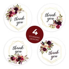 Etiquetas adhesivas redondas multifunción para hornear, paquete de etiquetas decorativas para regalos, bonitas flores, serie Thank You, 50-500 Uds. 2024 - compra barato