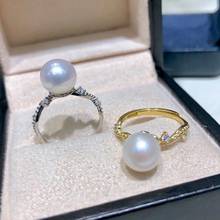 Anillo de Plata de Ley 925, accesorio ajustable, accesorio para joyería, perlas 2024 - compra barato