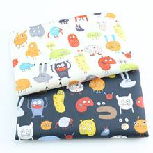 160cm*50cm cartoon monster fabric, children's bedding, cotton fabric, baby quilt, sleeping bag, cotton twill printed fabric 2024 - buy cheap
