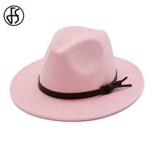 Женская фетровая шляпа FS, однотонная фетровая шляпа с широкими полями, на осень/зиму, 2019 2024 - купить недорого