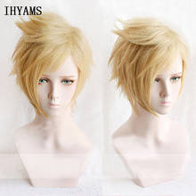 FF15 Final Fantasy XV Prompto Argentum Short Linen Blonde Cosplay Costume Wig Heat Resistance Fibre Hair Wigs + Wig Cap 2024 - buy cheap