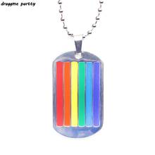 New Rainbow  Pendant Necklace For Woman Stainless Steel Choker Gay And Lesbian LGBT Pride Jewelry Parade Demonstration Gift 2024 - buy cheap