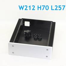 Heat Sink DIY Tube Housing Home Hifi Case W212 H70 D257 Aluminum Chassis Power Amplifier Headphone Amp Shell Cabinet Preamp PSU 2024 - buy cheap