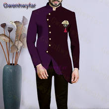 Костюм Gwenhwyfar, мужские свадебные костюмы, нашивки, деловая повседневная одежда для жениха, смокинг, облегающие мужские блейзеры, 2 предмета, пиджак и брюки 2024 - купить недорого
